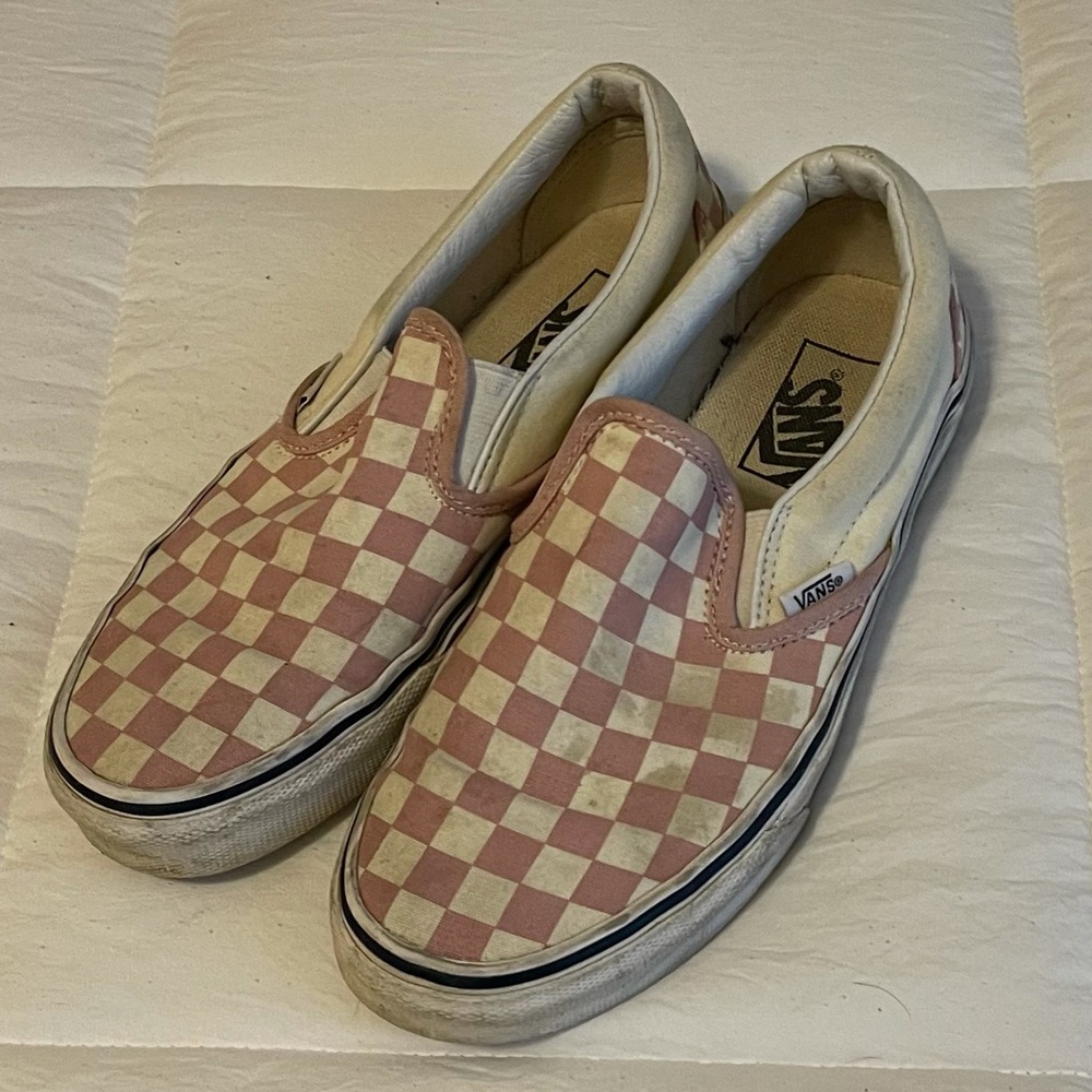 Pink Checkered Slip-on Vans